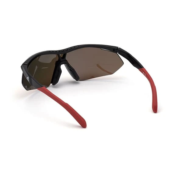 Lunettes Adidas Competition Aero Lite SP0016 Matte Black Avec Verres Contrast Mirror Red Femme – Image 3