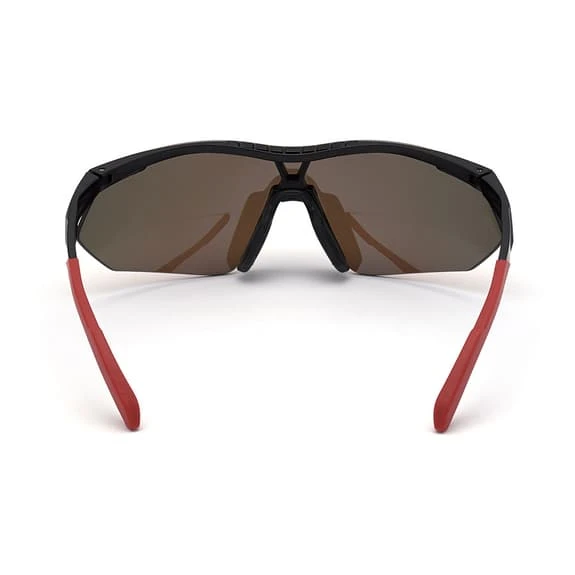 Lunettes Adidas Competition Aero Lite SP0016 Matte Black Avec Verres Contrast Mirror Red Femme – Image 4