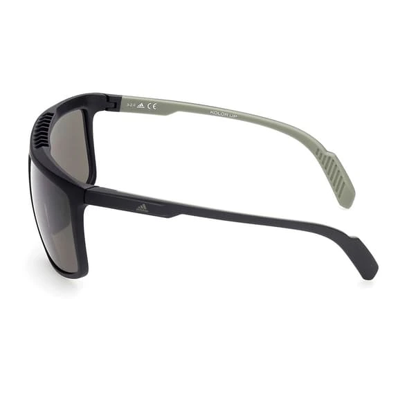 Lunettes Adidas Performance B-Shield SP0032-H Matte Black Avec Verres Kolor Up Green – Image 2