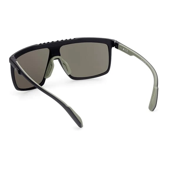 Lunettes Adidas Performance B-Shield SP0032-H Matte Black Avec Verres Kolor Up Green – Image 3