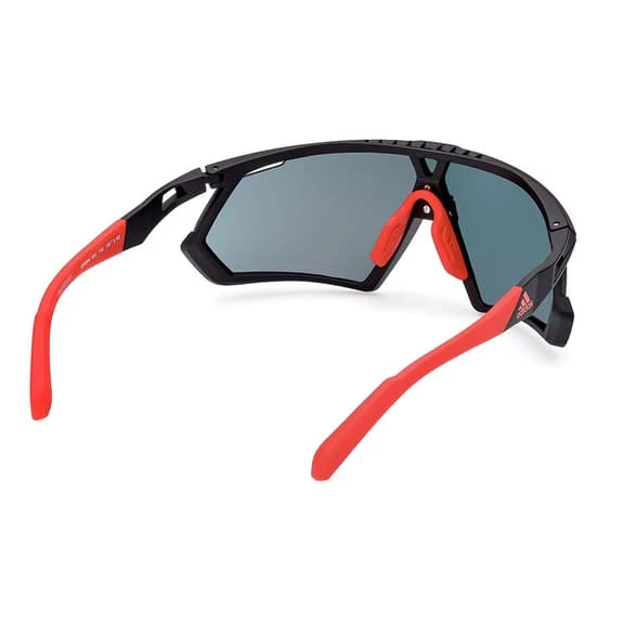 Lunettes Adidas Sport SP0054 Matte Black Avec Verre Contrast Mirror Red – Image 5