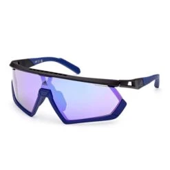 Lunettes Adidas Sport SP0054 Matte Black Avec Verre Contrast Mirror Violet