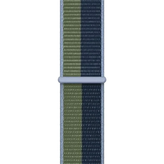 Bracelet Sport Boucle Apple Regular Pour Apple Watch 41 Mm Vert Mousse Bleu