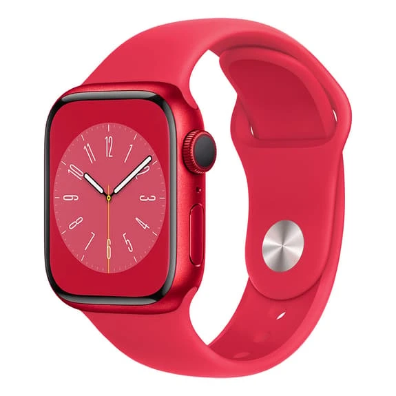 Apple Watch Series 8 GPS 41 Mm Aluminium Rouge Avec Bracelet Sport Rouge
