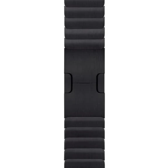 Bracelet à Maillons Acier Inoxydable Apple Pour Apple Watch 38 Mm Noir Sidéral