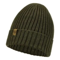 Bonnet Buff Merino Wool Knit Norval Forest Vert Olive Femme