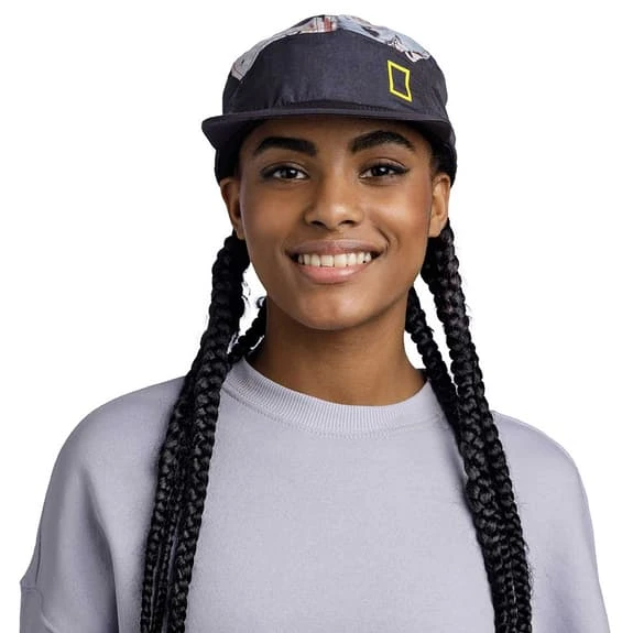 Casquette Buff 5 PANEL Explore Noir Marron – Image 3