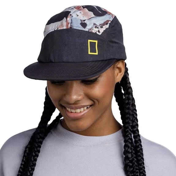 Casquette Buff 5 PANEL Explore Noir Marron – Image 4