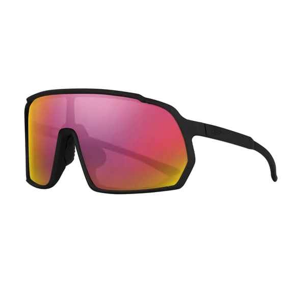 Lunettes DPV Bora Noir Mat Verres Rouge