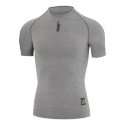 Maillot De Corps Finisseur Merino Thermal Manche Courte Gris