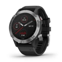 Garmin Fenix 6 Argent Noir Avec Bracelet Noir