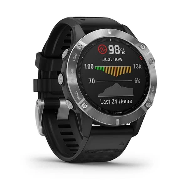 Garmin Fenix 6 Argent Noir Avec Bracelet Noir – Image 5