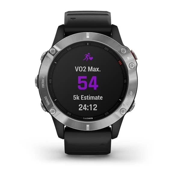 Garmin Fenix 6 Argent Noir Avec Bracelet Noir – Image 6