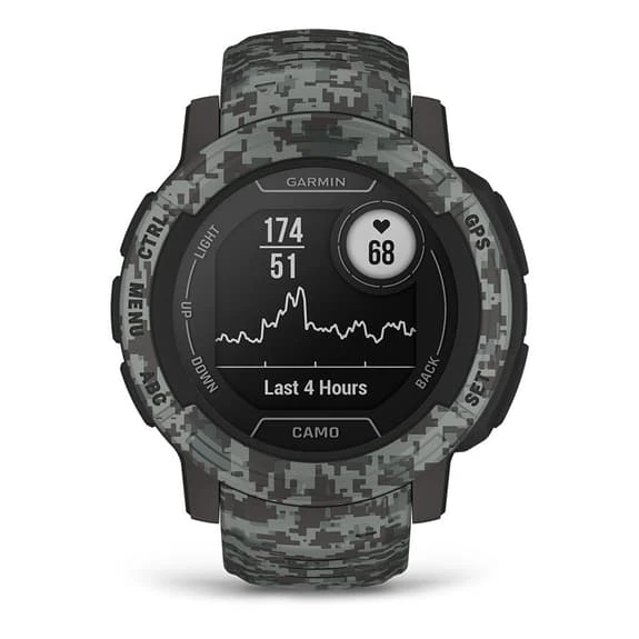 Garmin Instinct 2 Camo Edition Noir Gris Camouflage – Image 3