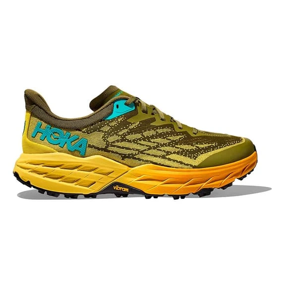 Chaussures HOKA Speedgoat 5 Vert Kaki Orange Jaune – Image 2