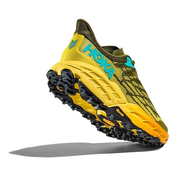 Chaussures HOKA Speedgoat 5 Vert Kaki Orange Jaune – Image 5