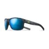 Lunettes Julbo Renegade Noir Gris Verres Miroir Polarized 3CF Bleu