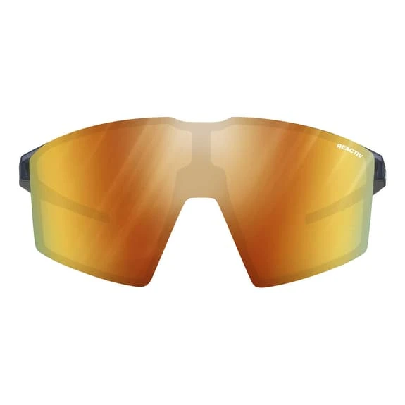 Lunettes Julbo Edge Bleu Blanc Mat Avec Verres REACTIV Photochromic Performance 1-3 Light Amplifier Orange + Spectron 0 Transparent â Image 3