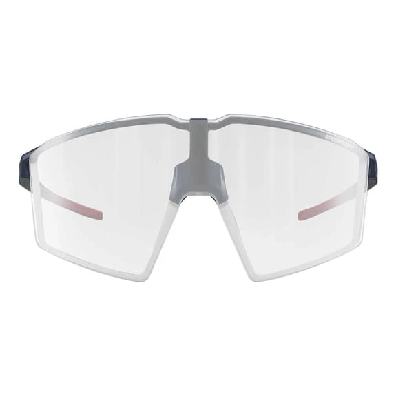 Lunettes Julbo Edge Bleu Blanc Mat Avec Verres REACTIV Photochromic Performance 1-3 Light Amplifier Orange + Spectron 0 Transparent â Image 5