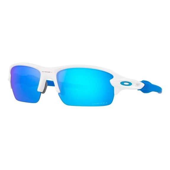 Lunettes Oakley Flak XS Matte White Avec Verres Prizm Sapphire Enfant