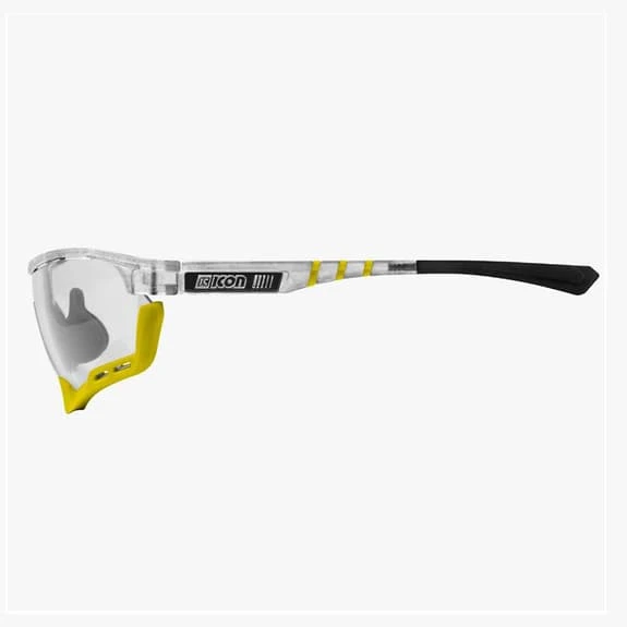 Lunettes Scicon Aerotech XL Gris Blanc Glacier Avec Verre Photochromique à Effet Miroir SCN-XT Argenté – Image 3