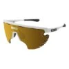 Lunettes Scicon Aerowing Lamon Blanc Brillant Avec Verre à Effet Miroir SCN-PP Bronze