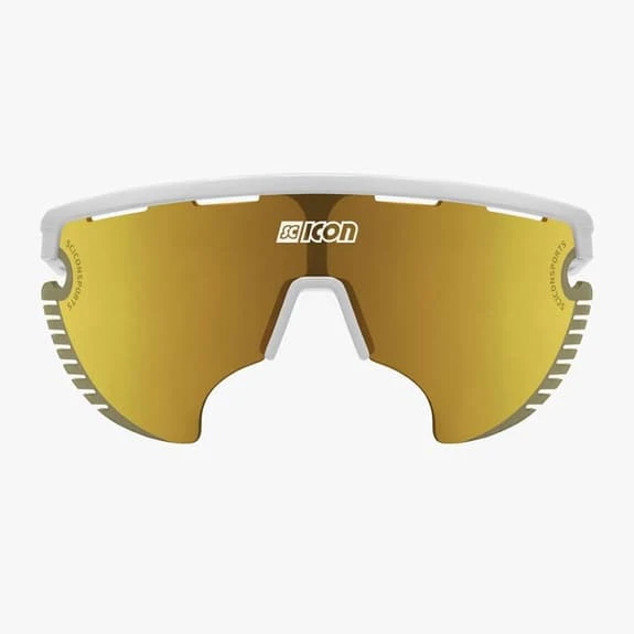 Lunettes Scicon Aerowing Lamon Blanc Brillant Avec Verre à Effet Miroir SCN-PP Bronze – Image 2