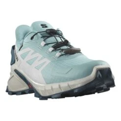 Chaussures Salomon Supercross 4 GORE-TEX Bleu Ciel Blanc Femme