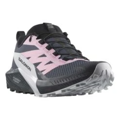 Chaussures Salomon Sense Ride 5 Gris Foncé Rose Clair Femme