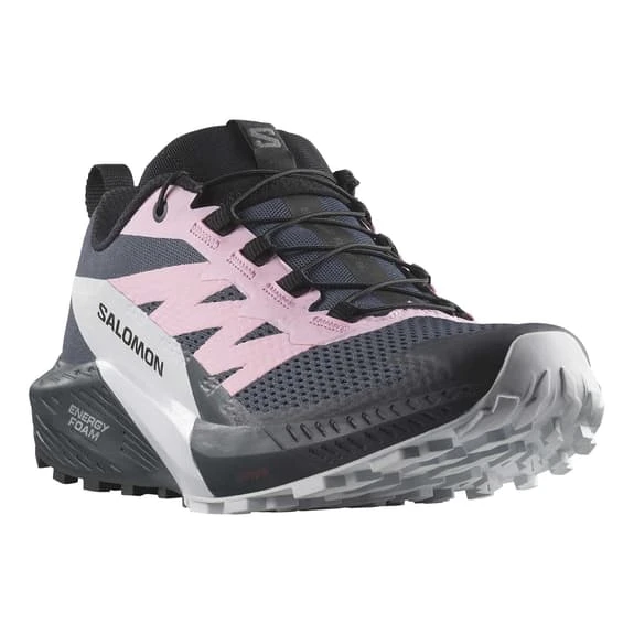 Chaussures Salomon Sense Ride 5 Gris Foncé Rose Clair Femme