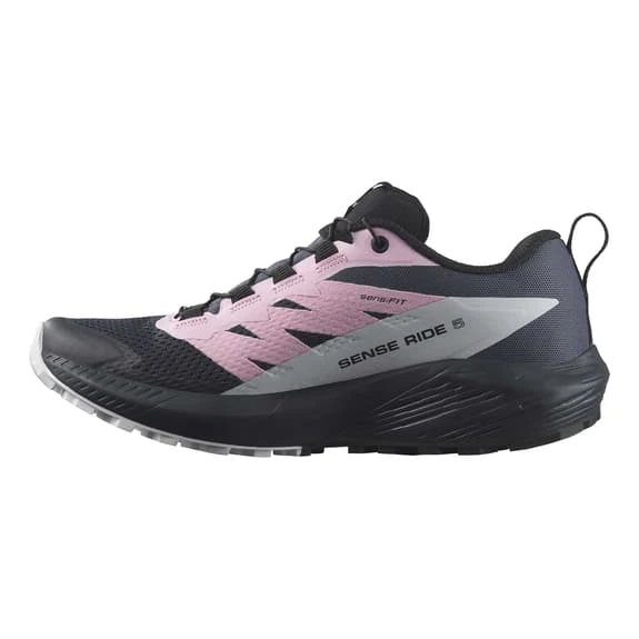 Chaussures Salomon Sense Ride 5 Gris Foncé Rose Clair Femme – Image 4